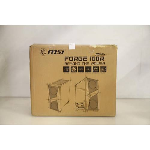 MSI MAG FORGE 100R 2x120mm ARGB 1x120mm Fanl� Siyah ATX Gaming Kasa (Outlet - Te�hir)