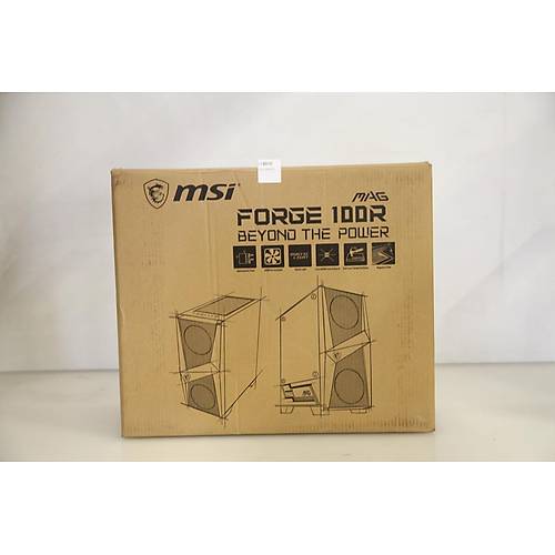 MSI MAG FORGE 100R 2x120mm ARGB 1x120mm Fanl� Siyah ATX Gaming Kasa (Outlet - Te�hir)