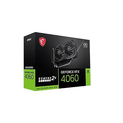 MSI VGA GEFORCE RTX 4060 VENTUS 2X BLACK 8G OC RTX4060 8GB GDDR6 128B DX12 PCIE 4.0 X8 (3XDP 1XHDMI)