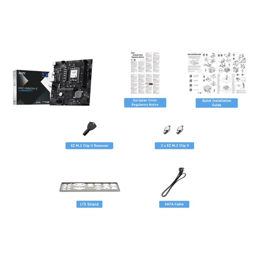 MSI PRO B860M-E SOKET 1851 DDR5 9066MHZ(OC)� 2xM.2 HDMI DISPLAY 5G LAN mATX