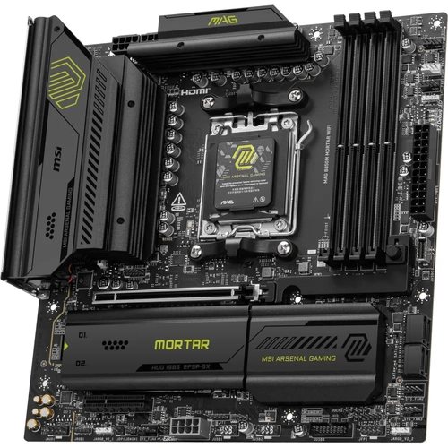 MSI MB MAG B850M MORTAR WIFI AM5 DDR5 8200MHZ(OC) HDMI 3X M.2 USB 20GBS 5G LAN WI-FI 7 MATX