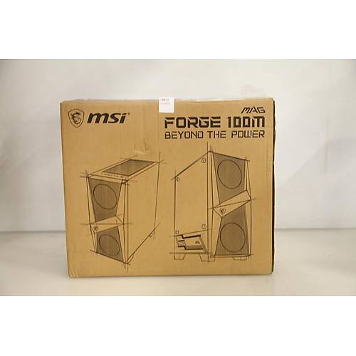 MSI MAG FORGE 100M 2x120mm RGB 1x120mm Fanl� Siyah ATX Gaming Kasa (Outlet - Te�hir)
