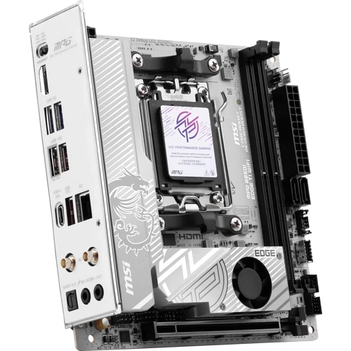 MSI MB MPG B850I EDGE TI WIFI AM5 DDR5 8200MHZ(OC) HDMI 2X M.2 USB 20GBS 5G LAN WI-FI 7 MINI ITX