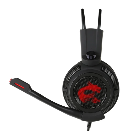 MSI GG DS502 GAMING HEADSET 7.1 CEVRESEL SES 2X40MM SURUCU KIRMIZI DRAGON LED AYDINLATMA KABLO KUMANDA MIKROFON 2M ORGU KABLO USB BA