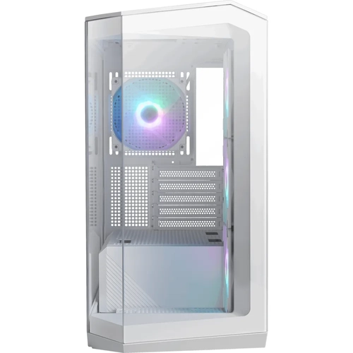 MSI MAG PANO M100R PZ WHITE TEMPERLI CAM 3X120MM 1X120MM ARGB FAN MATX BEYAZ PANORAMIK GAMING BILGISAYAR KASASI