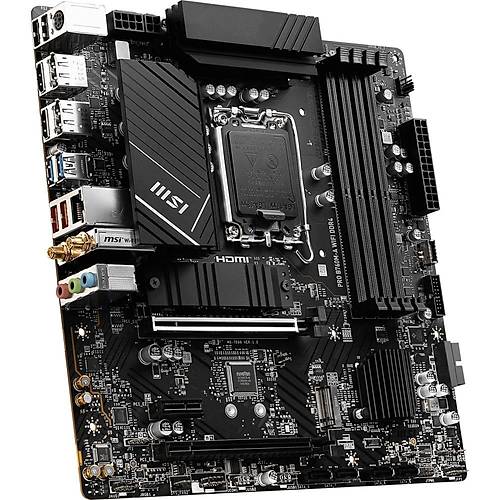 MSI PRO B760M-A WIFI DDR4 SOKET 1700 DDR4 5333(OC) PCI-E M.2 USB3.2 HDMIDP 1X 2.5G LAN  WI-FI 6E MATX