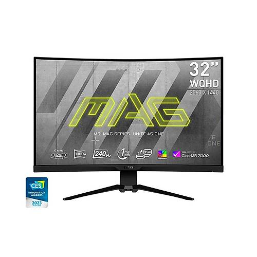 MSI 31.5 MAG 325CQRXF 2560x1440 (WQHD) 16:9 CURVE 1000R RAPID VA 240HZ 1MS ADAPTIVE-SYNC GAMING MONITOR