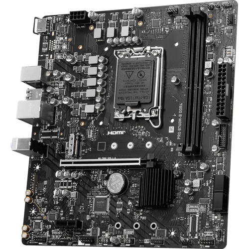 MSI MB PRO B760M-B DDR4 SOKET 1700 DDR4 4800(OC) PCI-E ,M.2 USB3.2 HDMI, 1X 2,5G LAN MATX