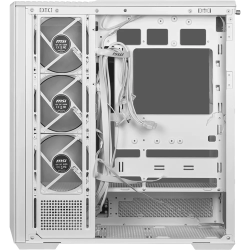 MSI MAG PANO 130R PZ WHITE TEMPERLI CAM 3X120MM REVERSE AGRB 1X120MM ARGB FAN ATX BEYAZ PANORAMIK GAMING BILGISAYAR KASASI