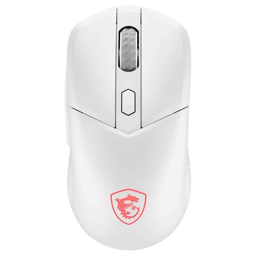 MSI GG VERSA 300 ELITE WIRELESS WHITE 65 GRAM GAMING MOUSE 26000 DPI 1000 Hz / 1MS PIXART PAW-3395DM OMRON MICRO SWITCH RGB LED 2.4 GHz Bluetooth 5.3 USB 2.0 KABLOSUZ MOUSE
