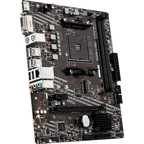 MSI MB A520M-A PRO AM4 DDR4 4600(OC) DVI HDMI M.2 USB3.2 MATX