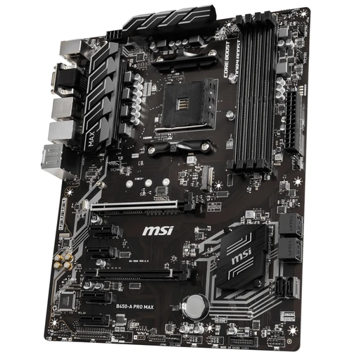 MSI B450-A PRO MAX AM4 DDR4 3466(OC) VGA DVI HDMI M.2 USB3.1 ATX