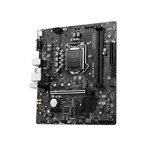 MSI H510M-A PRO SOKET 1200 DDR4 3200 PCI-E GEN 4 M.2 USB3.2 1X 1G LAN MATX