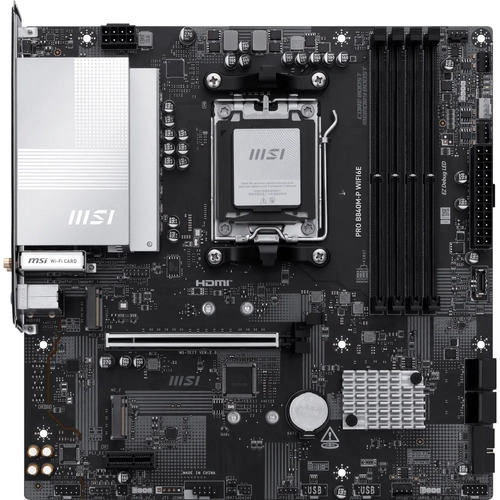 MSI MB PRO B840M-P WIFI6E AM5 DDR5 8000MHZ(OC) HDMI ,2X M.2 USB 5 GBS 2.5G LAN WI-FI 6E MATX