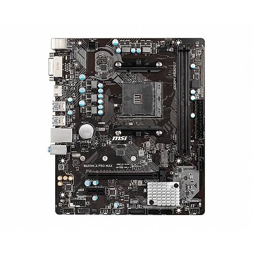 MSI B450M-A PRO MAX AM4 DDR4 3466(OC) DVI HDMI M.2 USB3.2 MATX