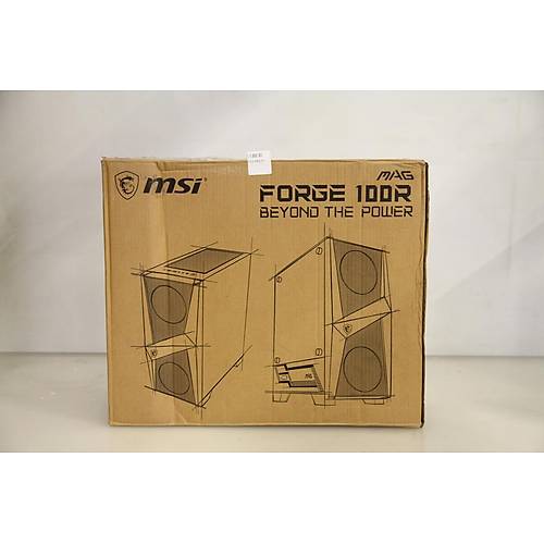 MSI MAG FORGE 100R 2x120mm ARGB 1x120mm Fanl� Siyah ATX Gaming Kasa (Outlet - Te�hir)