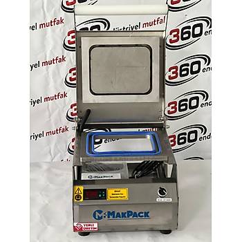 Makpack Tek B�lmeli Tabak Kapatma Makinesi Paslanmaz