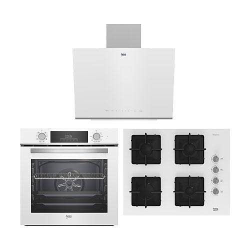 YEN� KARE OCAKLI BEYAZ ANKASTRE SET