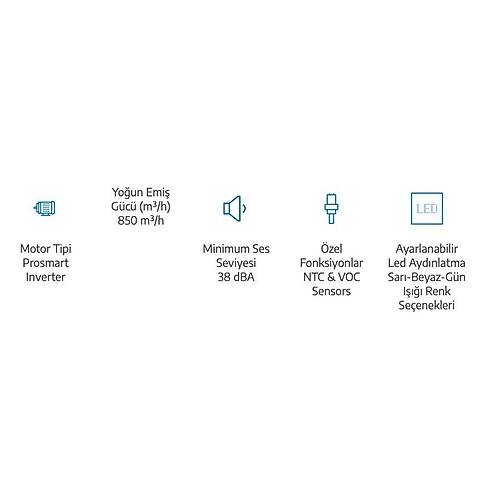 BDE 6072 S Duvar Tipi Davlumbaz