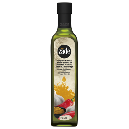 Kimyon-K�rm�z� Biber-Sar�msak Aromal� Nat�rel S�zma Zeytinya�� 250 ml (Cam)