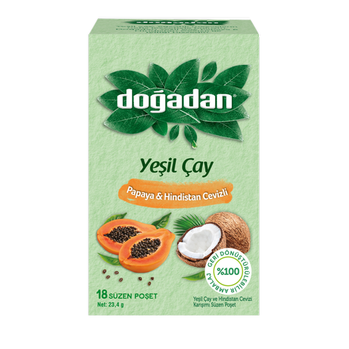 Ye�il �ay Papaya Hindistan Cevizli