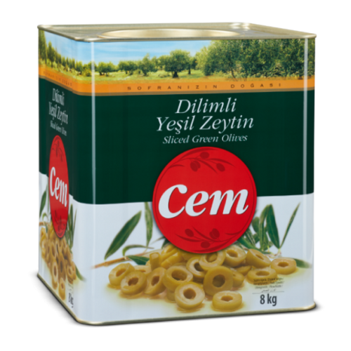 Cem Dilimli Ye�il Zeytin 10 kg