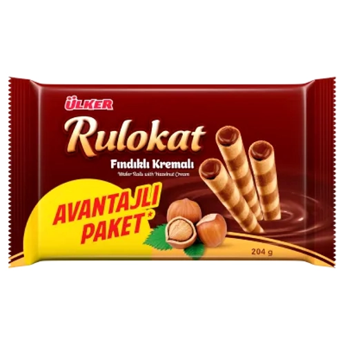 �lker 9 Kat Tat Rulokat �ikolatal� 204 g