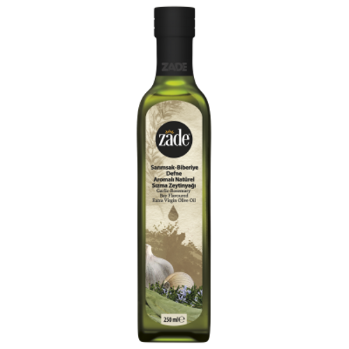 Sar�msak-Biberiye-Defne Aromal� Nat�rel S�zma Zeytinya�� 250 ml (Cam)
