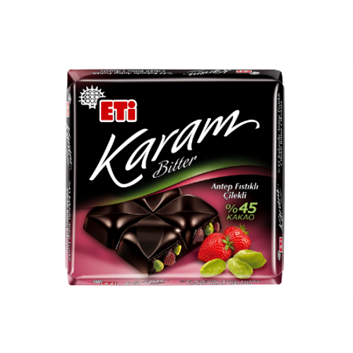 Karam %45 Kakaolu Antep F�st�kl� �ilekli