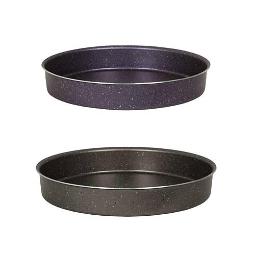 Benekli Emaye Yuvarlak Tepsi