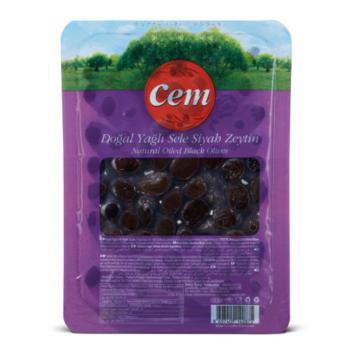 Cem Do�al Sele Siyah Zeytin 800 gr