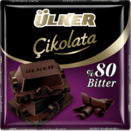 �lker Bitter Kare �ikolata %80 Kakaolu 60 G