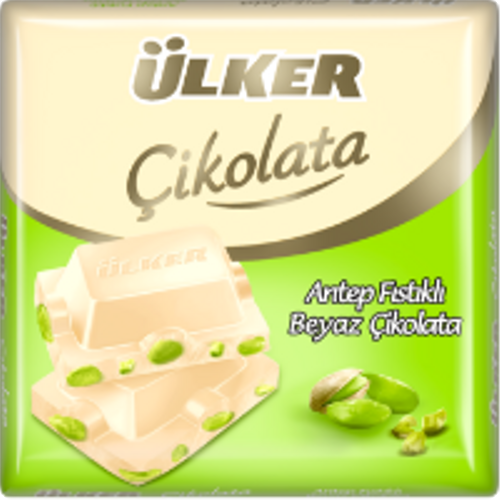 �lker Antep F�st�kl� Beyaz Kare �ikolata 65 G