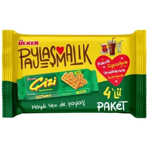 �lker �izi Peynirli Kraker 4'l� Paket 280 g