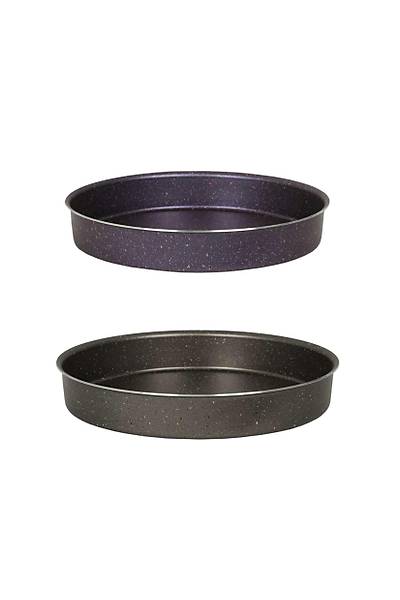 Benekli Emaye Yuvarlak Tepsi