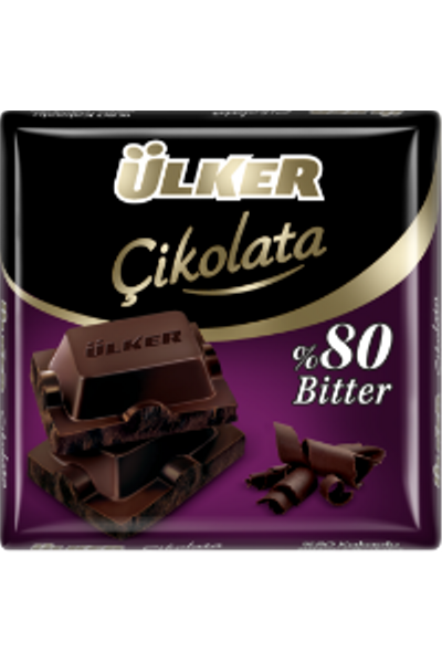 �lker Bitter Kare �ikolata %80 Kakaolu 60 G