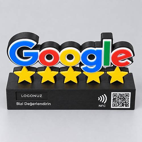 NFC ve QR Kodlu Google Yorum Stand� - M��teri De�erlendirme Stand�