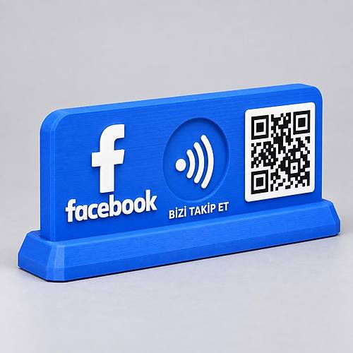 Facebook NFC ve QR Kodlu Masa�st� Takip Stand�