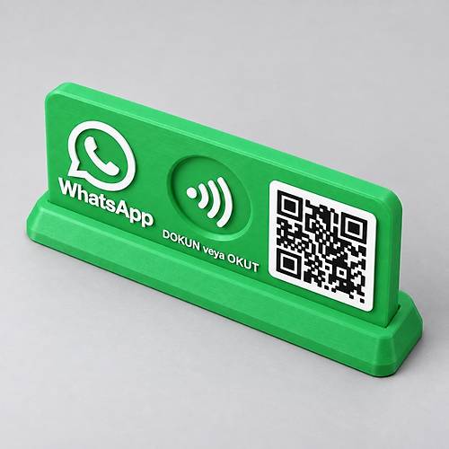 WhatsApp NFC ve QR Kodlu Masa�st� �leti�im Stand�