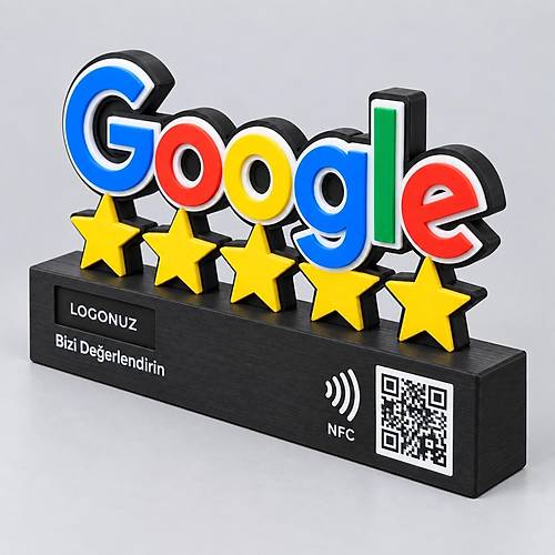 NFC ve QR Kodlu Google Yorum Stand� - M��teri De�erlendirme Stand�