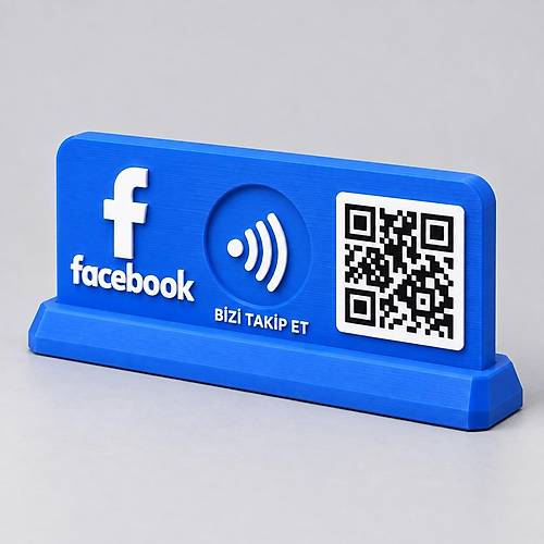Facebook NFC ve QR Kodlu Masa�st� Takip Stand�