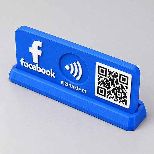 Facebook NFC ve QR Kodlu Masa�st� Takip Stand�