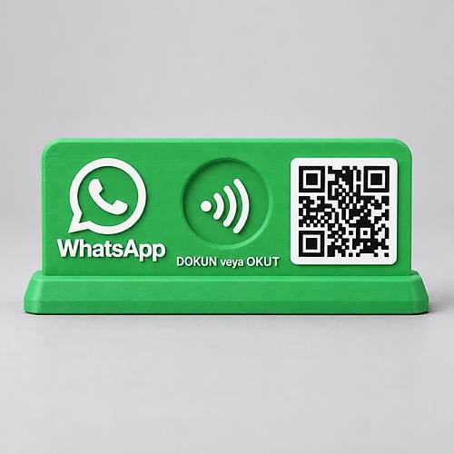 WhatsApp NFC ve QR Kodlu Masa�st� �leti�im Stand�