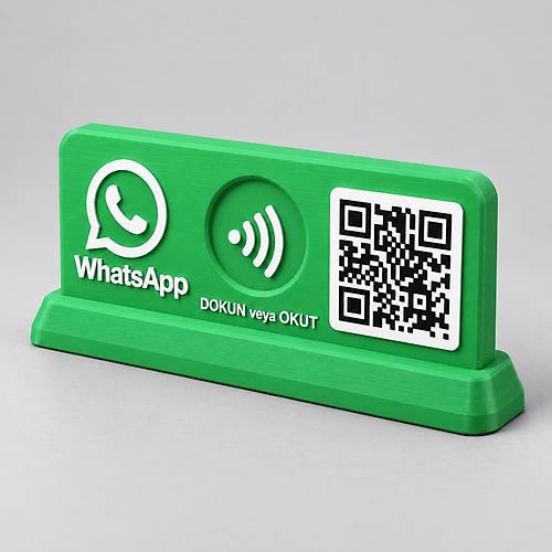WhatsApp NFC ve QR Kodlu Masa�st� �leti�im Stand�