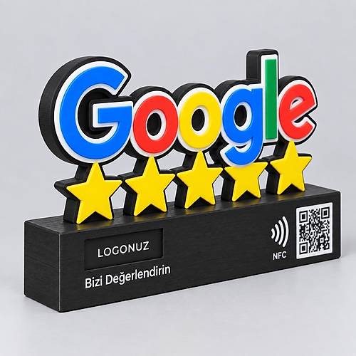 NFC ve QR Kodlu Google Yorum Stand� - M��teri De�erlendirme Stand�