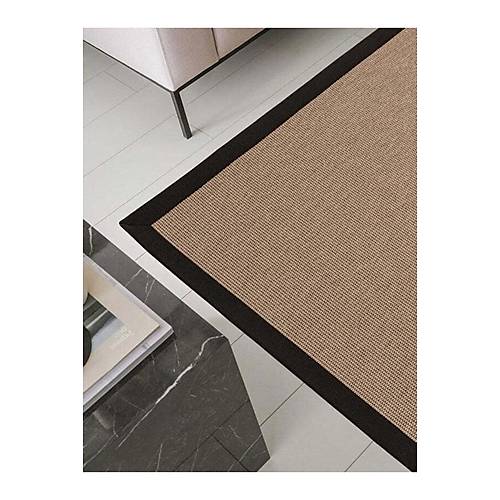 Siena M208 Has�r Dokulu �thal Sisal Hal� Dikd�rtgen Bord�rl� Kahve Sisal Mutfak Koridor Hal�s�