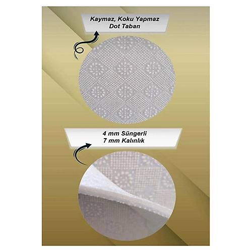 Dekoratif Kurt Desenli K�rm�z� Antik Desenli Kurt Detayl� Kaymaz Taban Kilim Modern Duvar Hal�s�