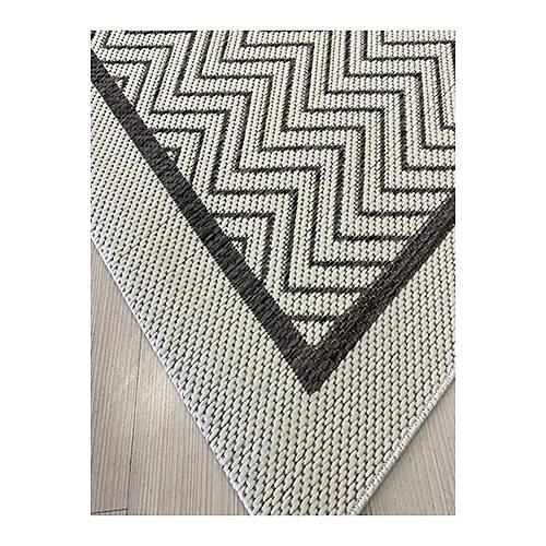 Hal�max Reform Hal� 9718 Gri Beyaz J�t Sisal Toz Vermez Modern Salon Hal�s� Yolluk Hol Kilim