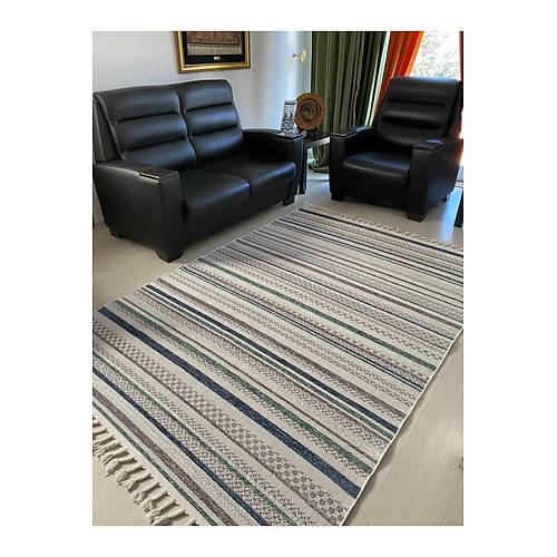 Hal�max Reform Hal� 4802 Meridyen Gri Mavi Bukle Kabartmal� �rg� Sa�akl� Modern Salon Hal�s� Yolluk