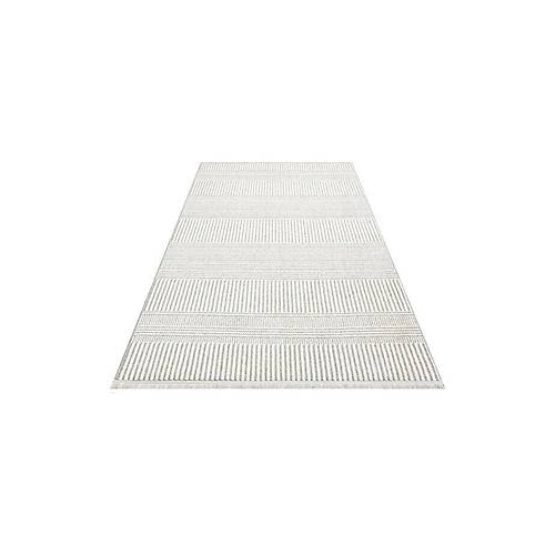 Oslo OSL 01 White Grey Hav Vermeyen �pler ile �retilen Yumu�ak Tu�eli �rg� Dokuma Makine Hal�s�.